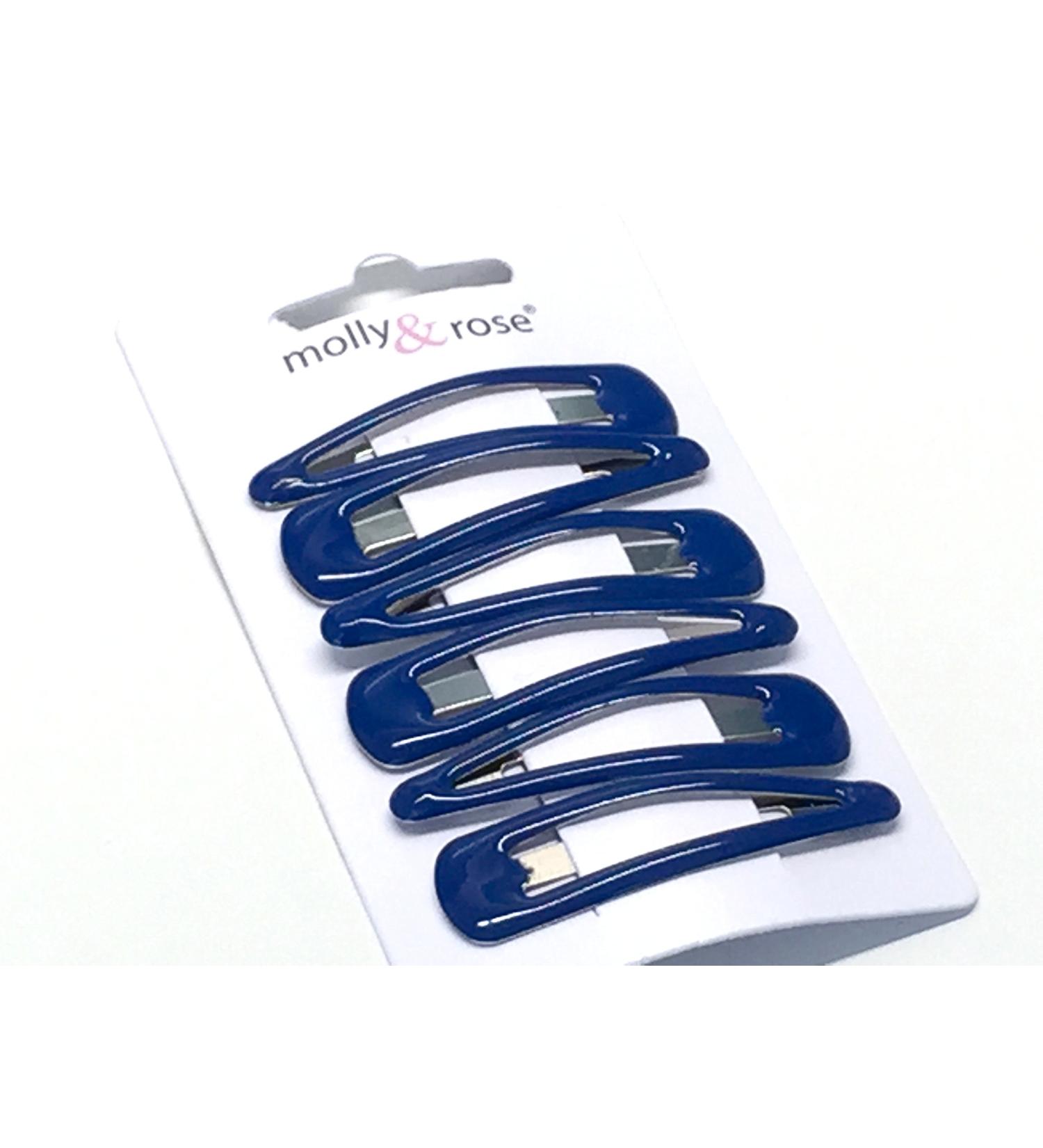 La Peach Fashions - Girls Hair Clip with Epoxy Coating Hair Clip Size 5 cm Royal Blue