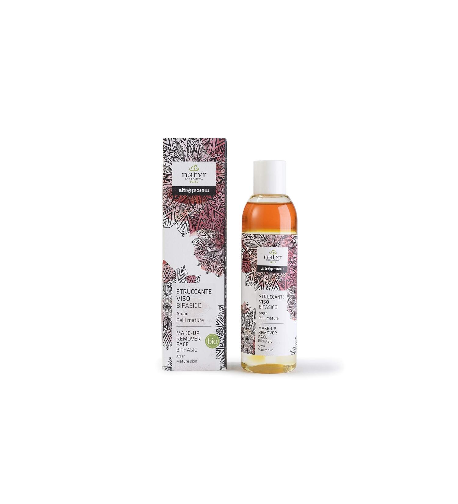 Bio Anti-Aging 2-Phase Makeup Remover with Argan Oil & Aloe Vera | Fair Trade Natural Cosmetics from Italy | 200ml - Buy Online on GoSupps.com