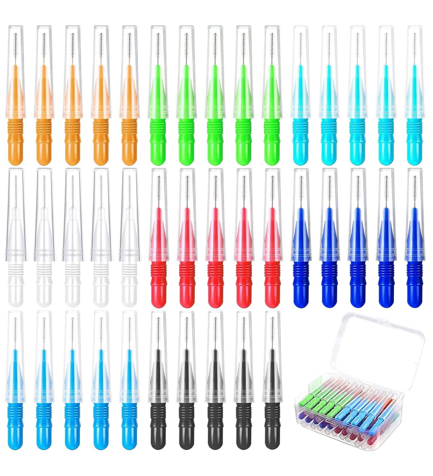Lyjow 40-Piece Interdental Toothbrush Set - Reusable Cleaners for Narrow Teeth & Gaps - Ideal for Oral Hygiene - Buy Online on GoSupps.com