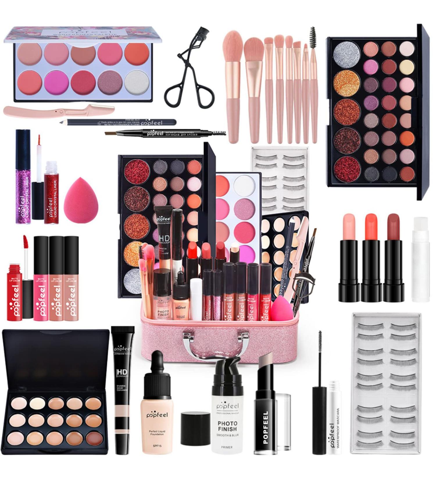 MKNZOME Professional Makeup Set with Travel Bag - Birthday Xmas Gift for Women/Girls #3 - Buy Online on GoSupps.com