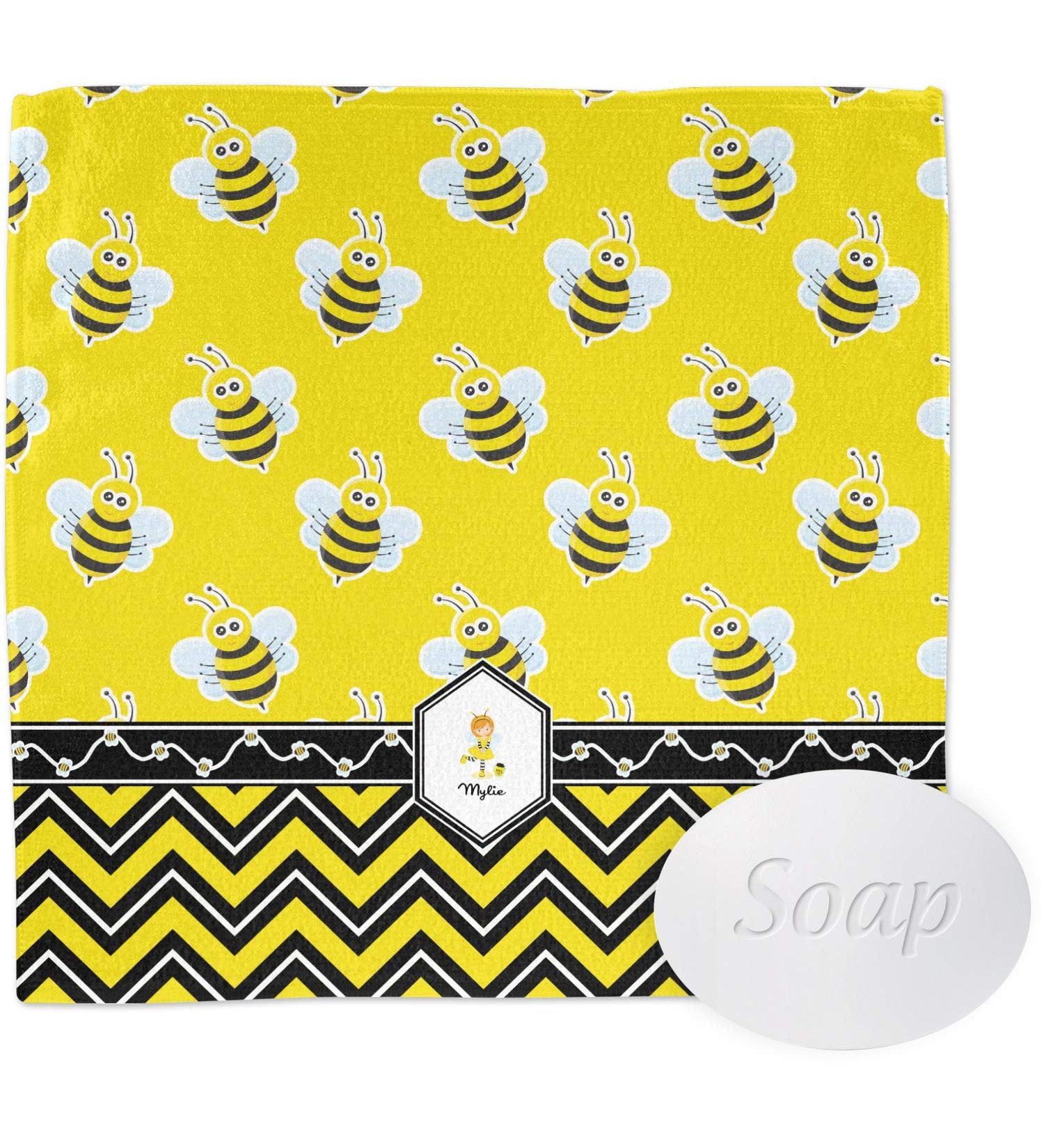 YouCustomizeIt Personalized Buzzing Bee Washcloth