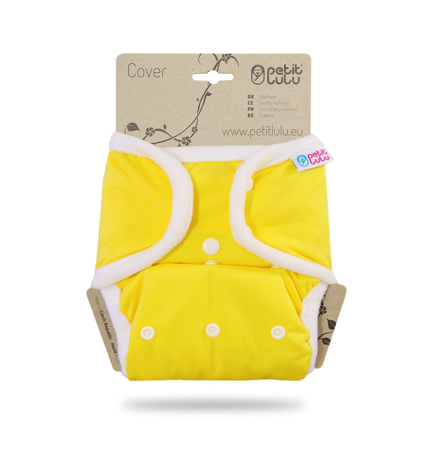 Shop Petit Lulu One Size Cloth Diaper Cover (5-16 kg) - Snap Fasteners in Yellow | Eco-Friendly & Reusable - Buy Online on GoSupps.com
