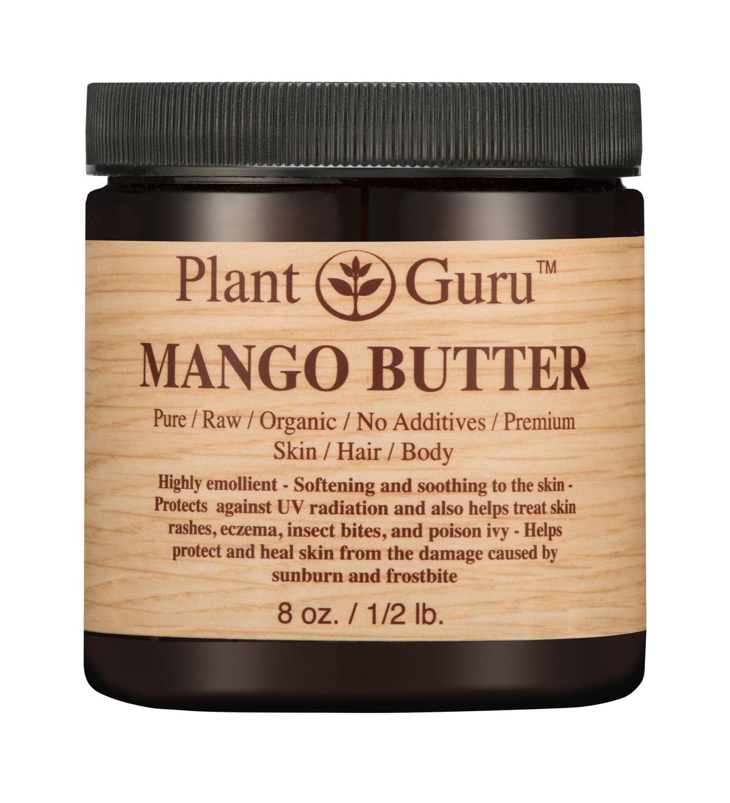 Mango Body Butter 8 oz - 100% Pure Raw Natural Cold Pressed for Skin & Hair Growth | DIY Creams Balms Lotions Soaps - International Shipping - Buy Online on GoSupps.com