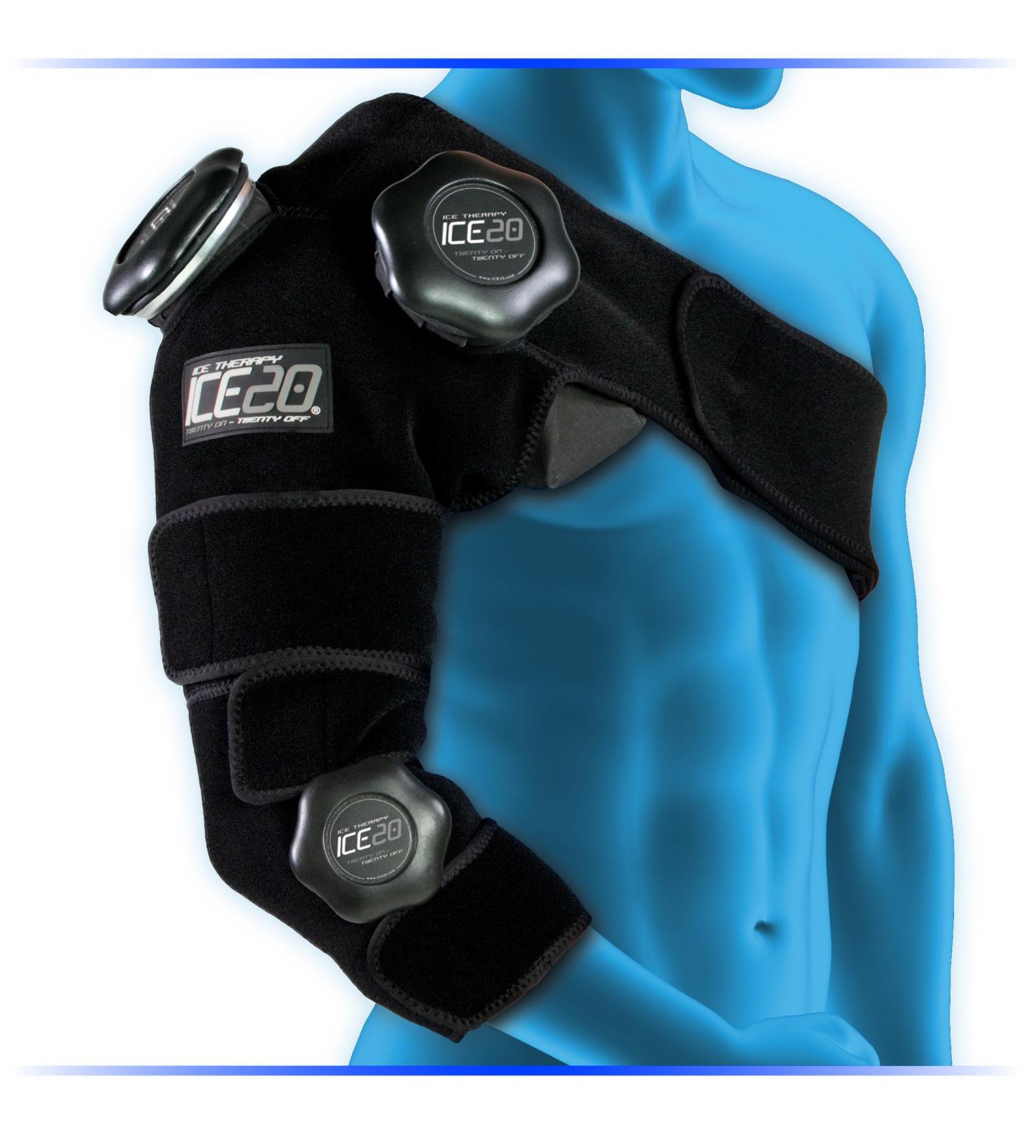 ICE20 Double Shoulder Real Ice Therapy Compression Wrap comfortable Bag Softball - Buy Online on GoSupps.com