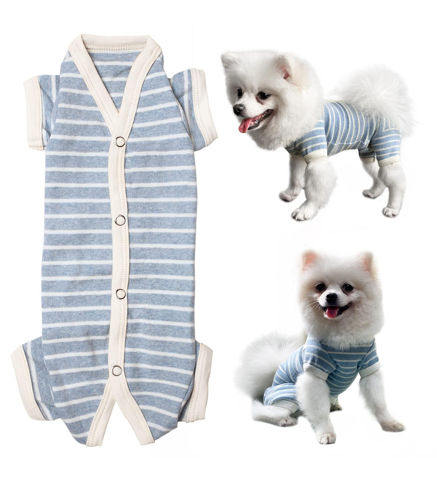 Shop Stylish Dog Shirts | Breathable & Soft Striped T-Shirts for Small to Large Dogs - Kickred XL Light Blue/White - Buy Online on GoSupps.com