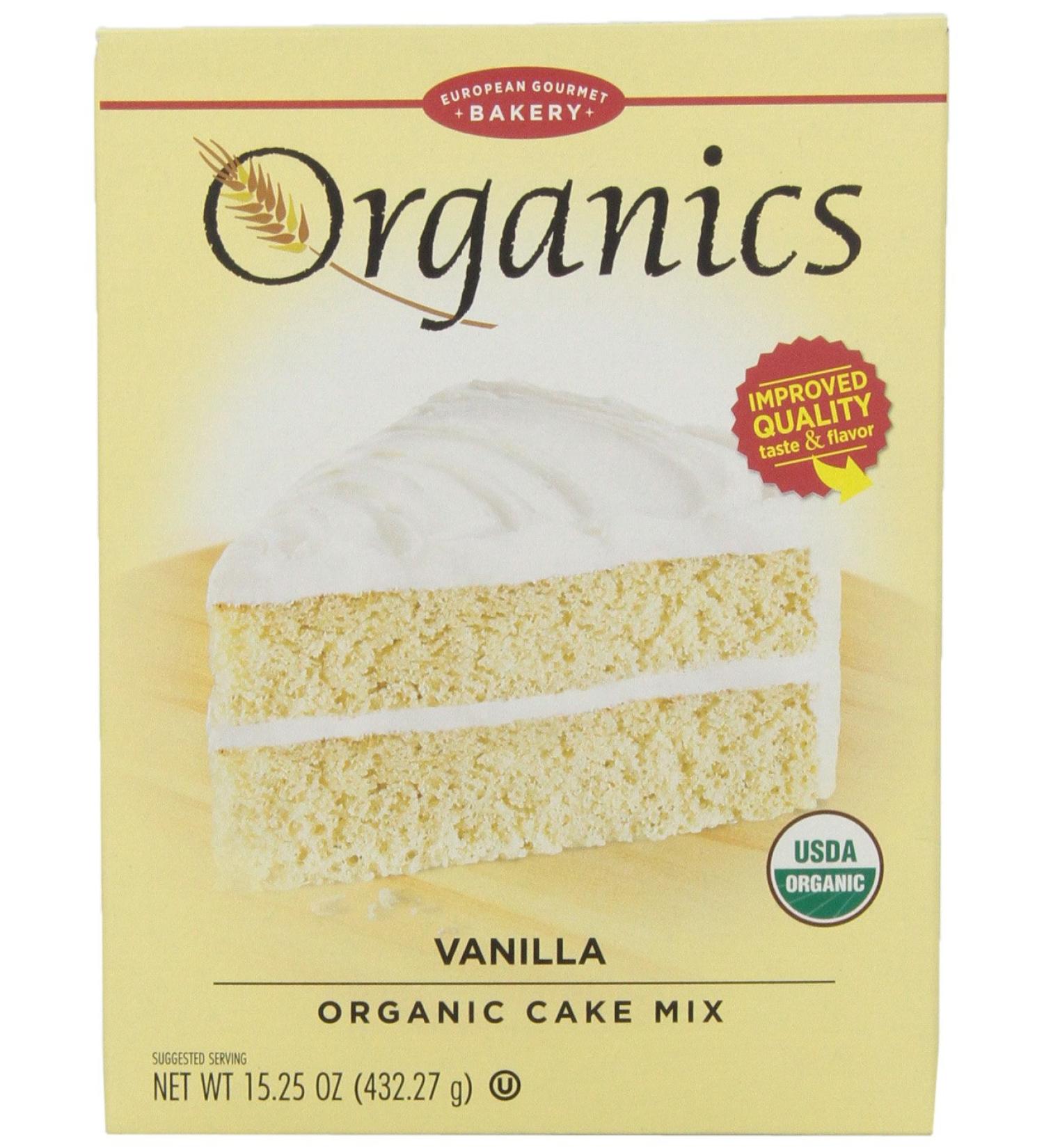 Organic Vanilla Cake Mix - European Gourmet Bakery, 15.25 oz | Bake Delicious Treats - Buy Online on GoSupps.com