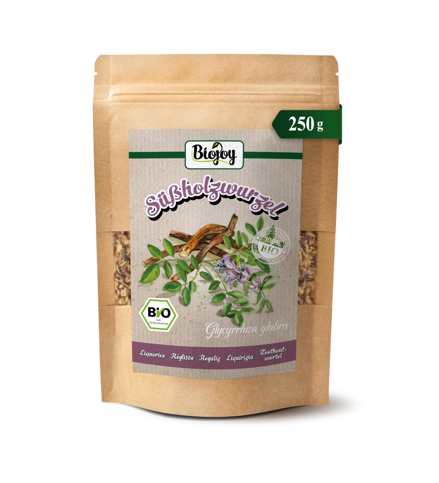  Biojoy Biojoy Organic Liquorice Root (250 g) dried and cut Liquorice Herbal Tea (Glycyrrhiza glabra) - Buy Online on GoSupps.com