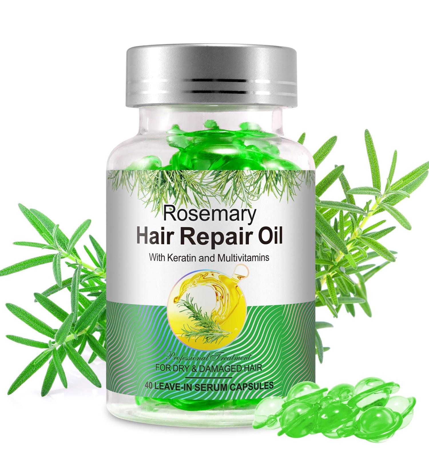 Organic Rosemary Oil Capsules | Non-GMO & Gluten Free | Hair Growth & Skin Repair | 40 Count Essentials - Buy Online on GoSupps.com