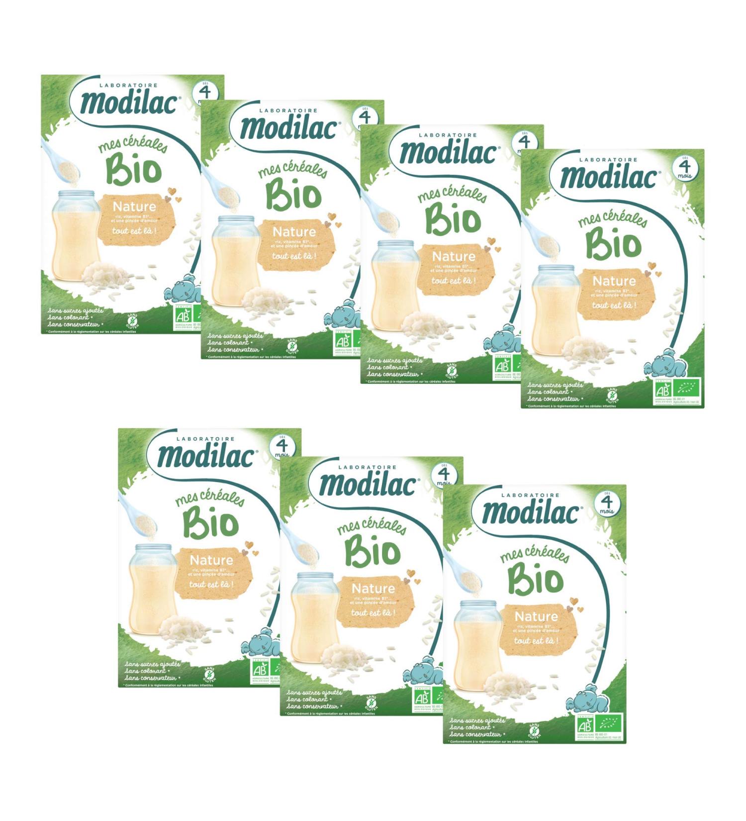  MODILAC Modilac Laboratory - Organic Natural Cereals with No Added Sugar*** - From 4 Months - 250g - Pack of 7 - Buy Online on GoSupps.com