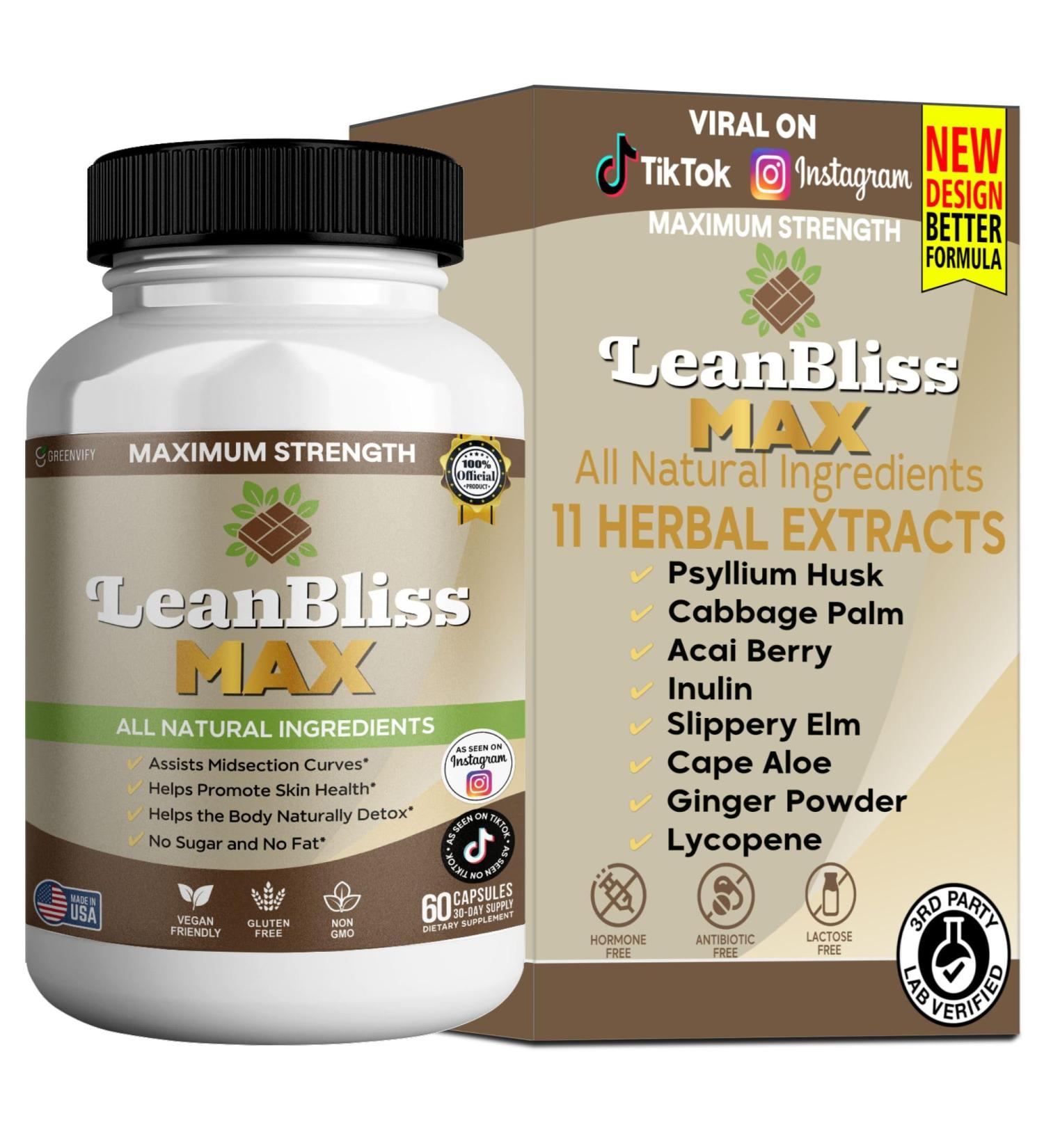 GREENVIFY LeafBliss Maximum Strength Natural Dietary Supplement 60 Capsules All Natural Ingredients Vegan Friendly Gluten Free Non-GMO 30-Day Supply (1) - Buy Online on GoSupps.com