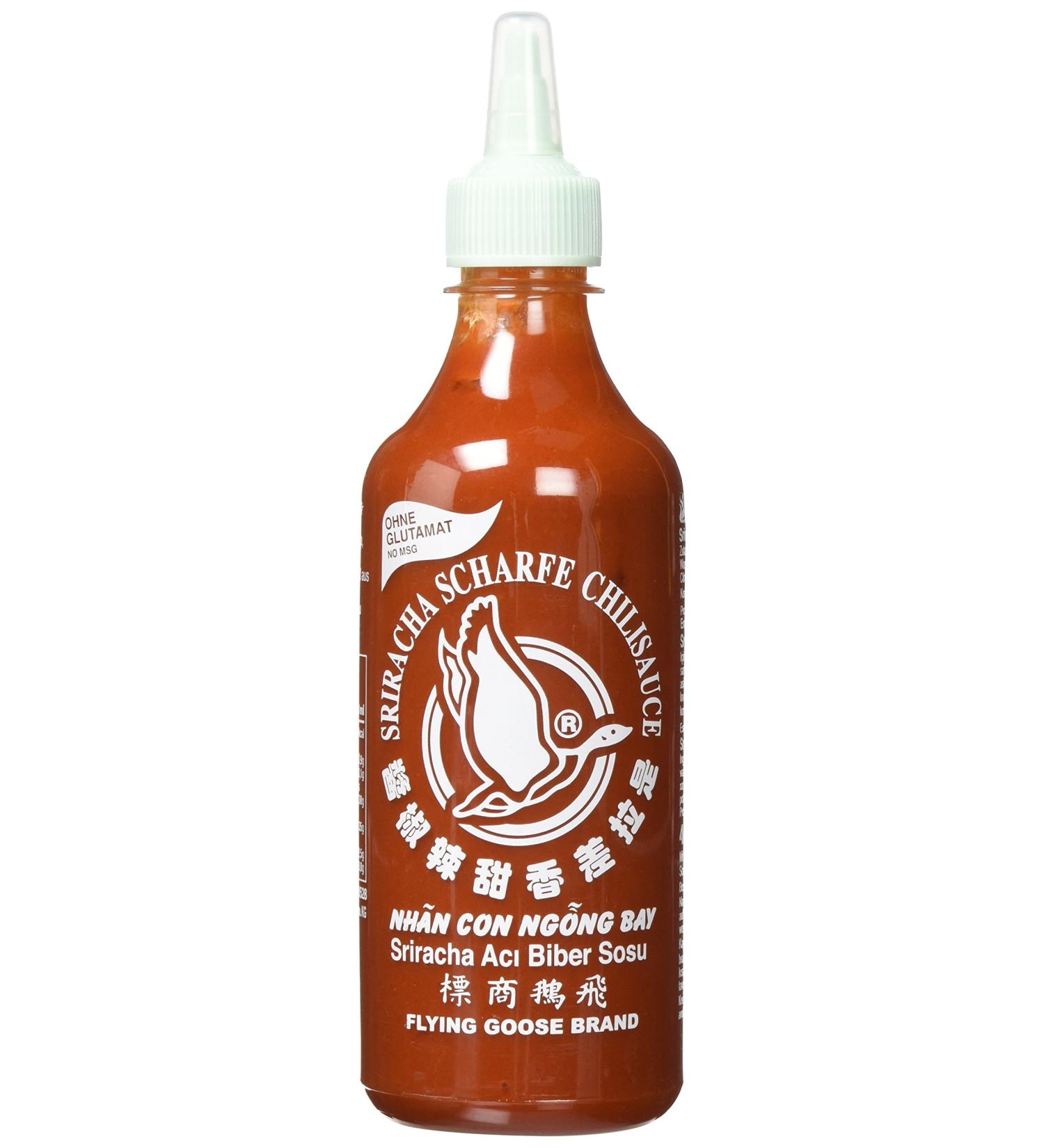 Flying Goose Sriracha Sauce - Authentic Thai Chili Sauce (455ml) | Gluten-Free & Spicy Pepper Sauce - 1 Pack - Buy Online on GoSupps.com