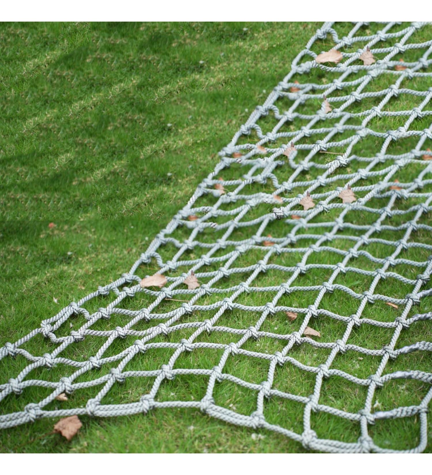 Outdoor Rope Net Climbing Cargo Net for Treehouse Protection Wall Balcony Banister Protection Fence Playground Netting (1 * 2m(3.3 * 6.6ft)) () - Buy Online on GoSupps.com