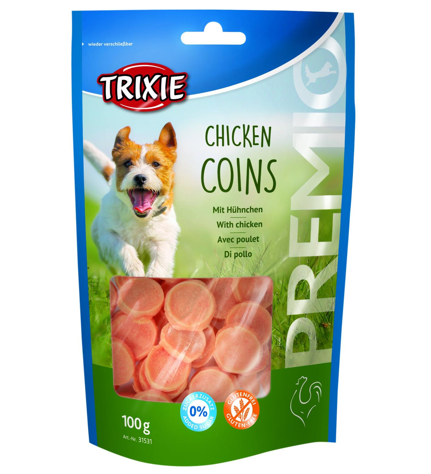Trixie Premio Chicken Coins - 100g Assorted Colors | Premium Dog Treats for International Shipping - Buy Online on GoSupps.com