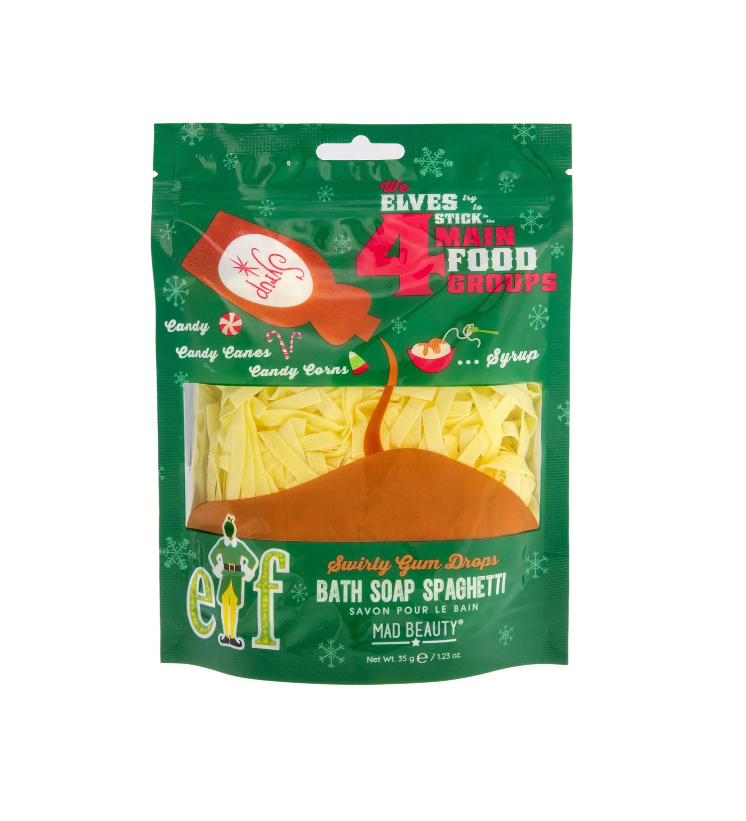 MAD Beauty Warner Bros Elf Bath Soap Spaghetti Shaped Swirly Gum Drop Scented Fun Christmas Gift Body Care Healthy Glowing Skin Relax & Unwind