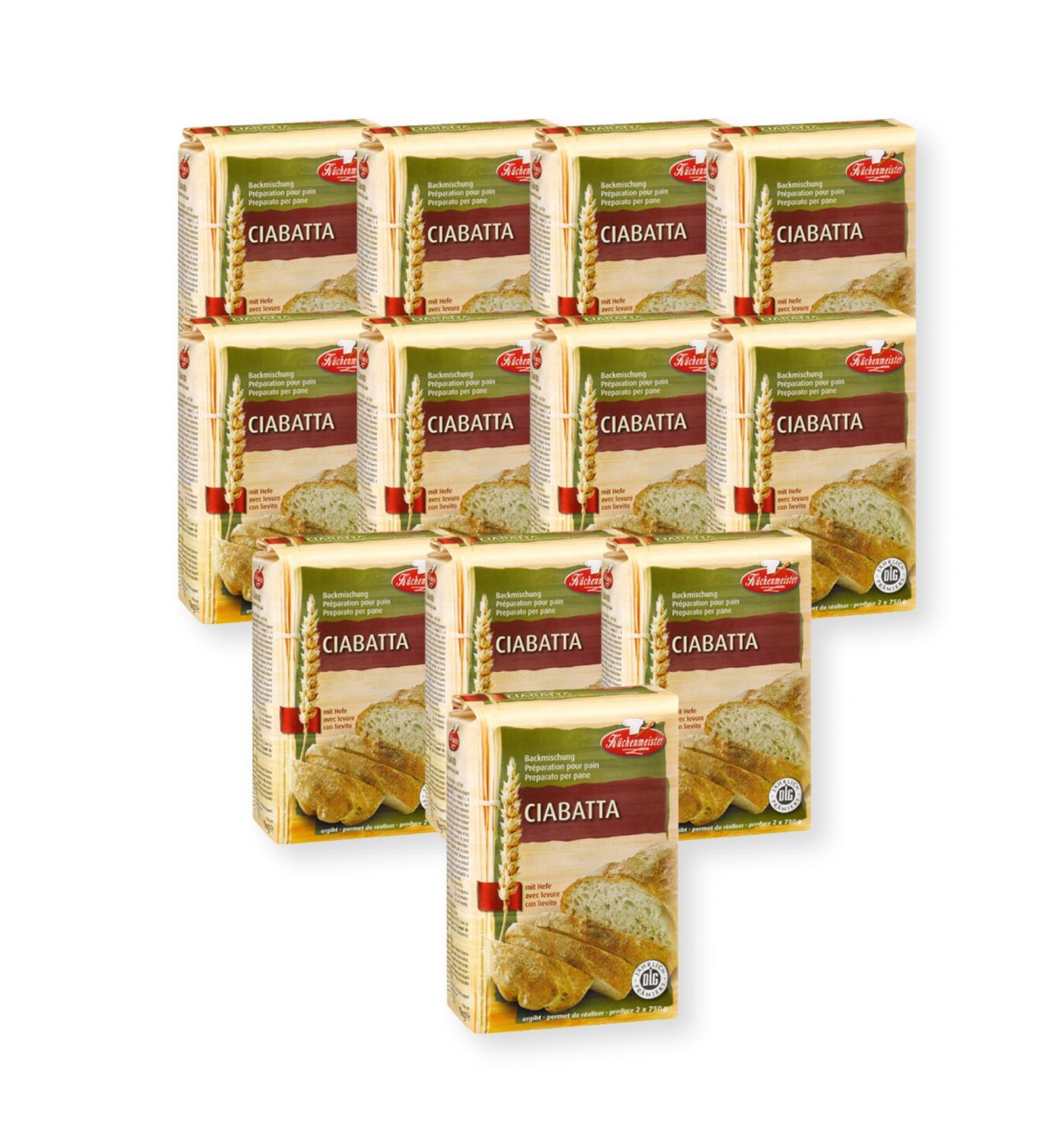 BIELMEIER 12 KG KCHENMEISTER Ciabatta Bread Baking Mix | 1 KG Packs by Frießinger Mhle - Premium International Shipping - Buy Online on GoSupps.com