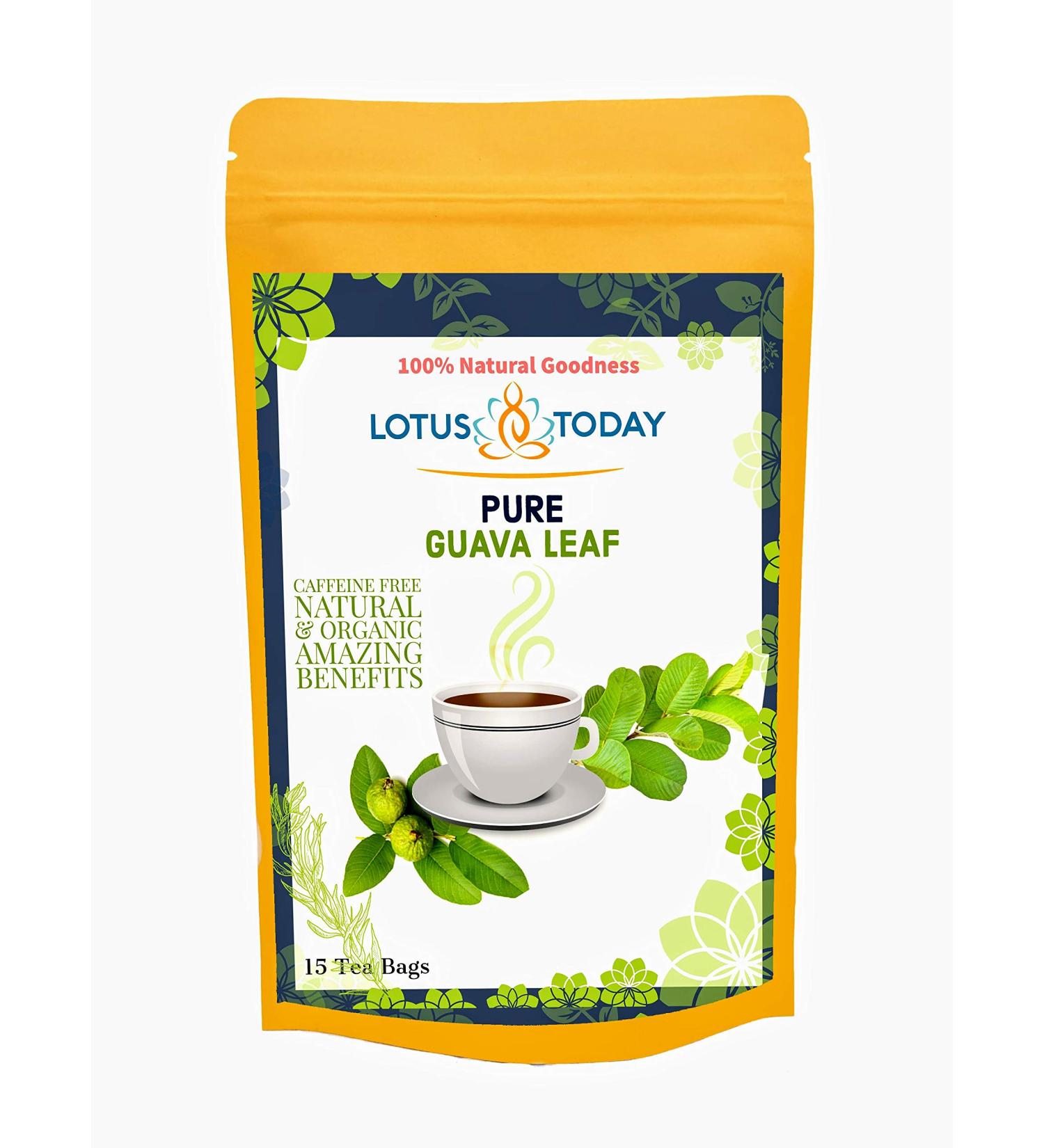  lotustoday Lotustoday Guava Leaf Tea Pure Herbal Guava Leaves Pack of 20 Tea Bags - Buy Online on GoSupps.com
