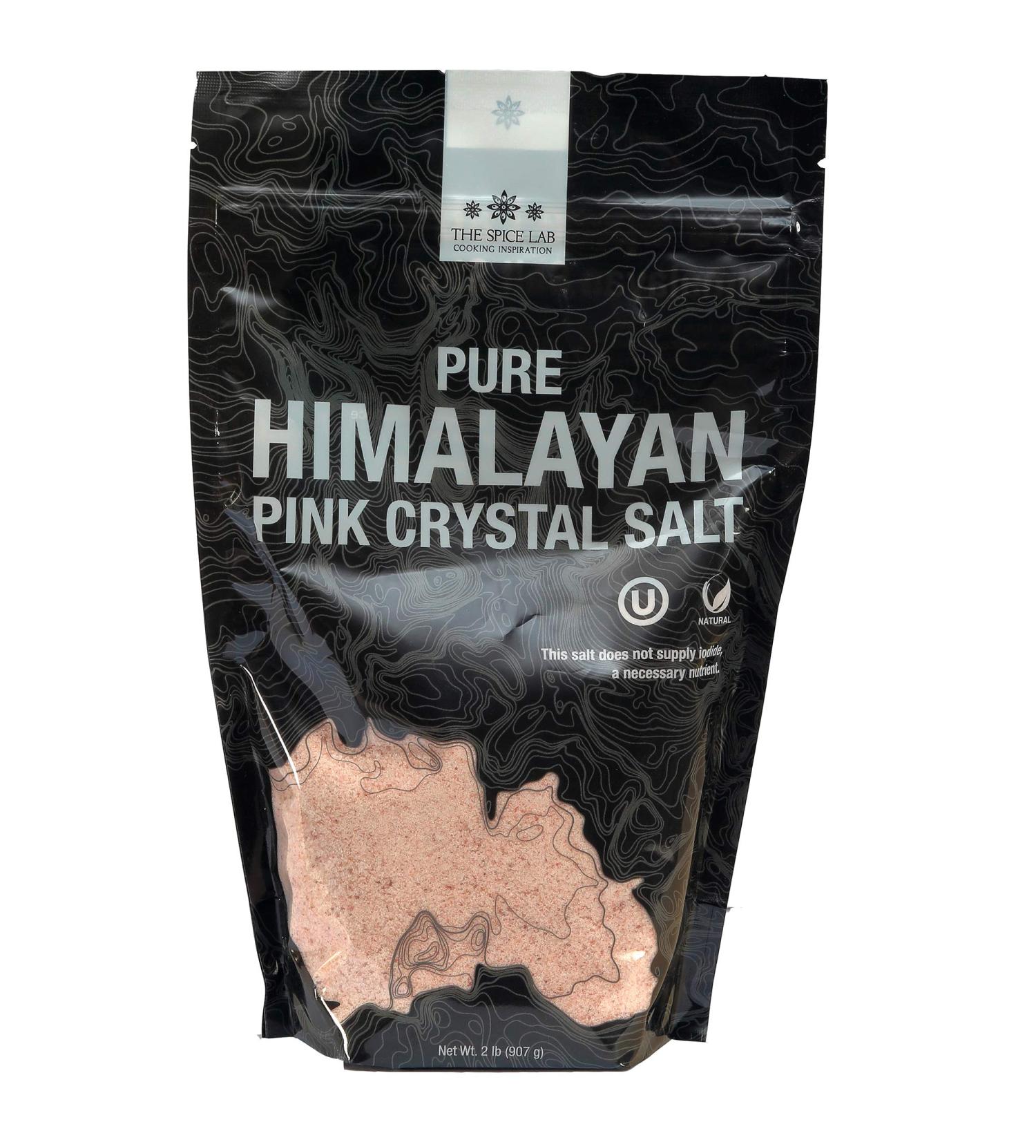 The Spice Lab Himalayan Salt 2 lb Bag - Gourmet Pure Crystal - Kosher Natural Certified - Fine Ground Pink Himalayan Salt for Health - Nutrient and Mineral Dense - Buy Online on GoSupps.com