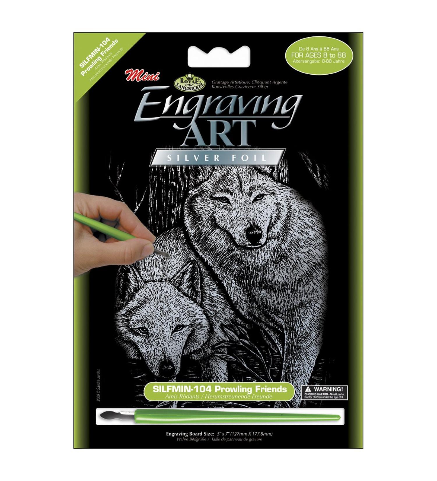 Royal Brush SILMIN-104 Engraving Mini Prowling Friends, Multicolor