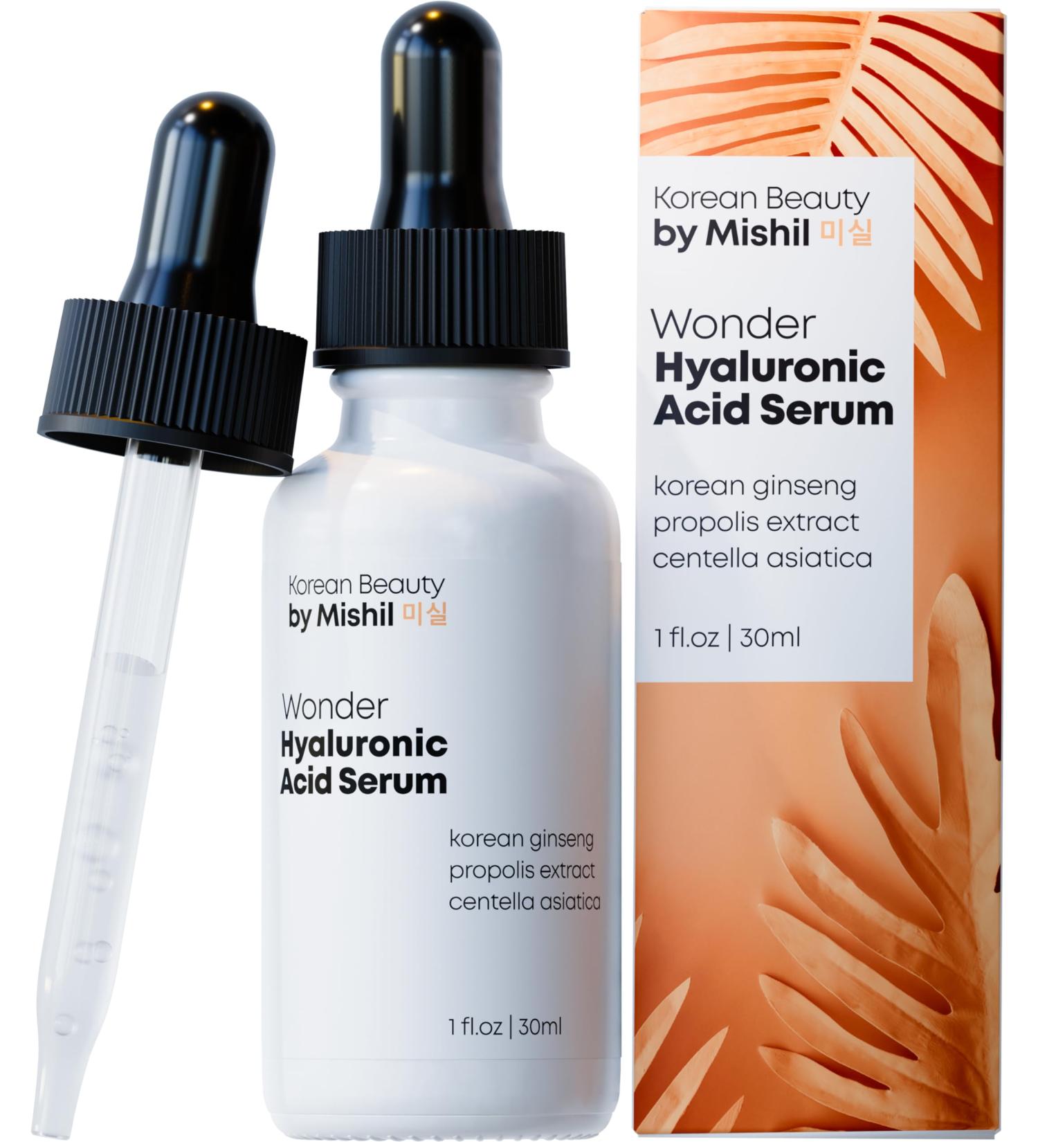 Hyaluronic Acid Serum for Face - 98% Natural & 31% Organic K-Beauty | High Molecular Weight | 1oz - International Shipping Available - Buy Online on GoSupps.com