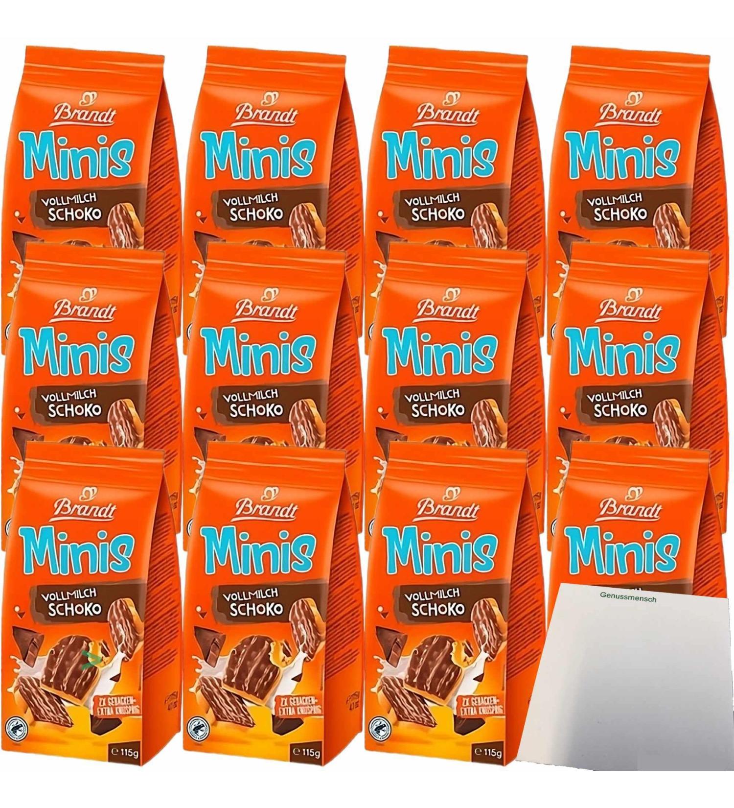 Brandt Mini Zwieback Milk Chocolate 12-Pack (12x115g) - Delicious German Snacks for International Shipping - Buy Online on GoSupps.com