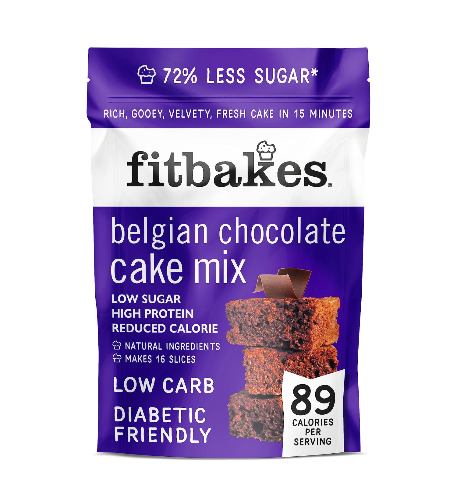 Fitbakes 89 Calorie Chocolate Cake Mix - Low Carb, Keto-Friendly, High Protein Snack - Buy Online on GoSupps.com