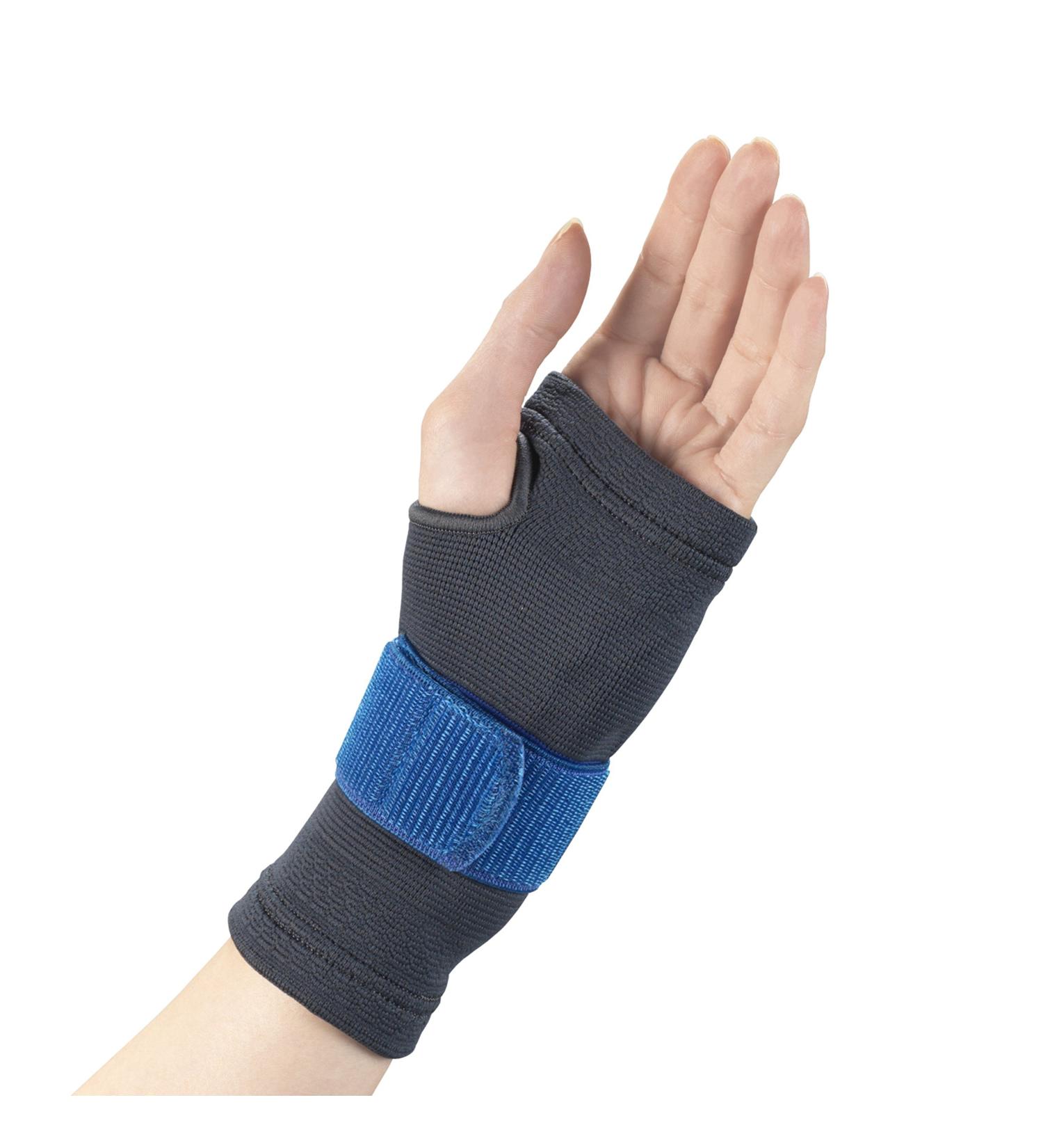 OTC Left Hand Wrist Brace - Compression Recovery with Gel Insert & Encircling Strap - Large Gray - Buy Online on GoSupps.com