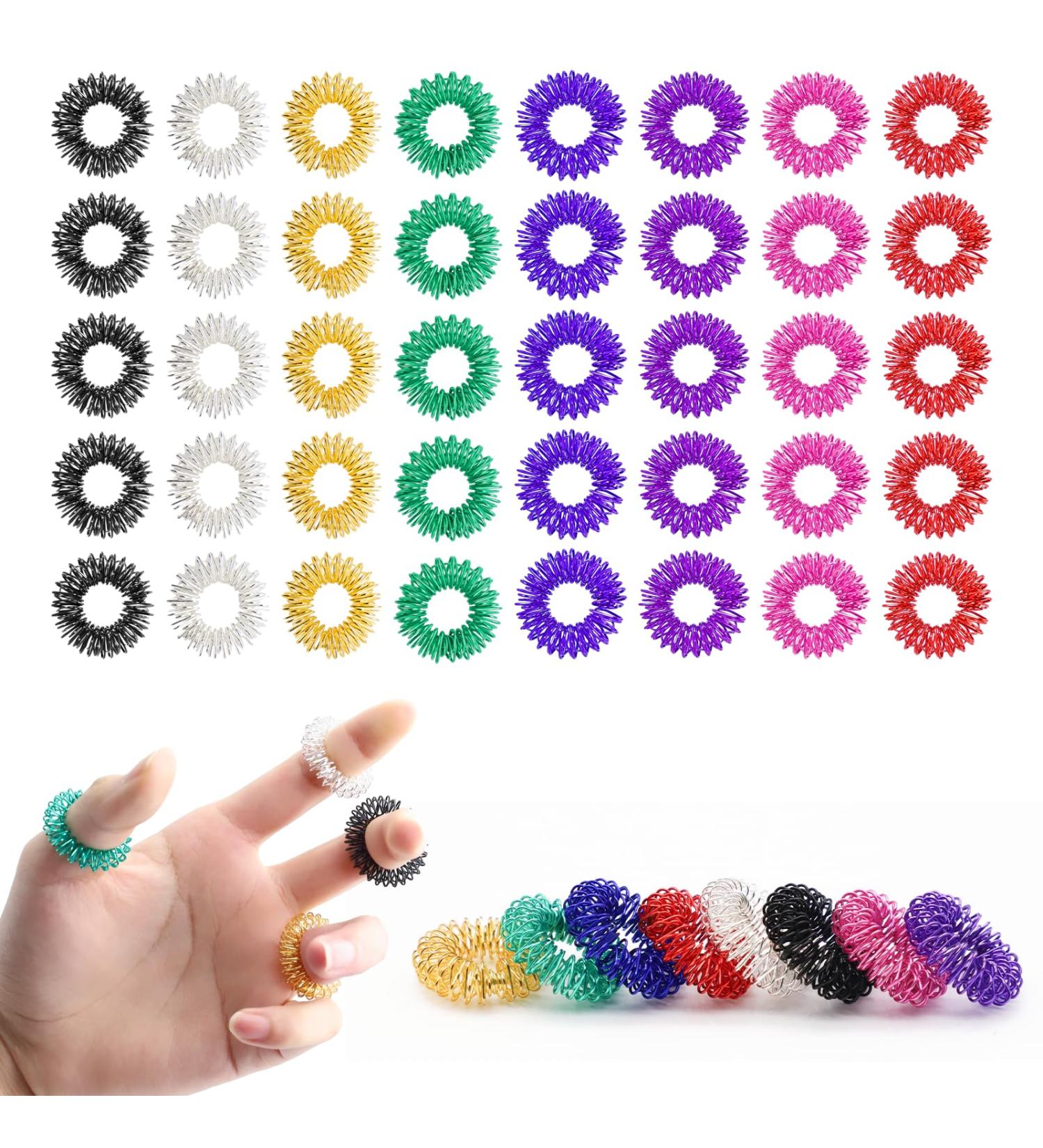 40 Acupressure Massage Rings for Finger Relief | Improve Blood Circulation & Joint Pain Relief | International Shipping - Buy Online on GoSupps.com