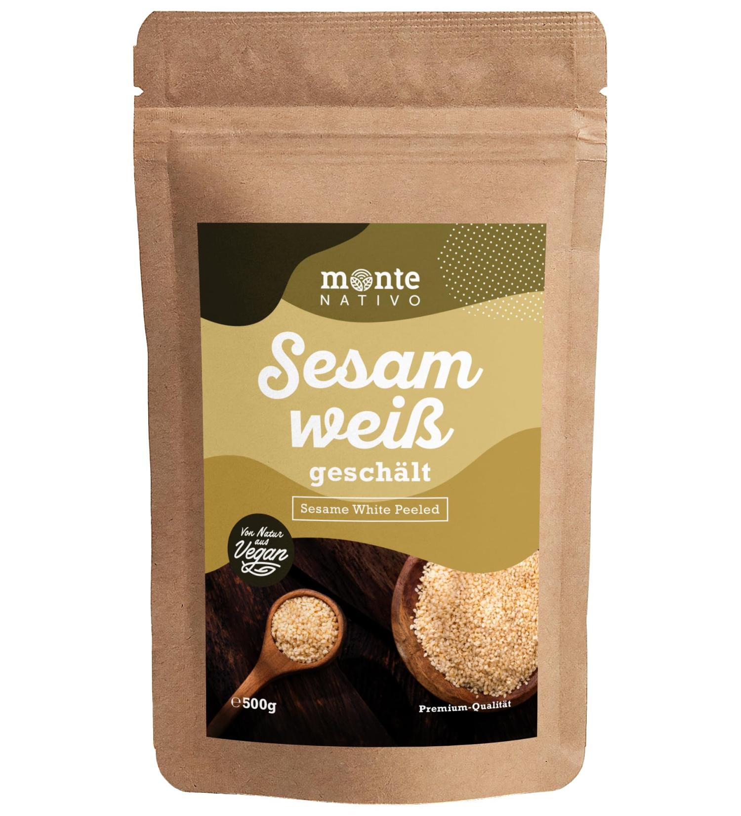 Buy Premium Quality Sesame White Monte Nativo 500g - Ideal for Cooking Baking & Sushi - International Shipping Available - Buy Online on GoSupps.com