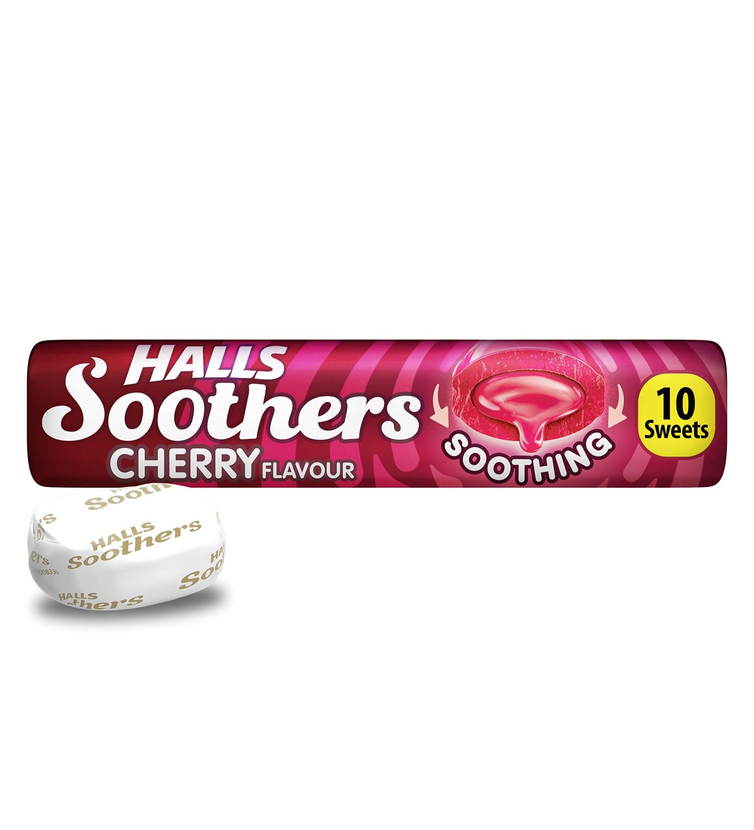 Buy Halls Soothers Cherry Flavour 10s - 45g (Pack of 10) | International Shipping Available - Buy Online on GoSupps.com