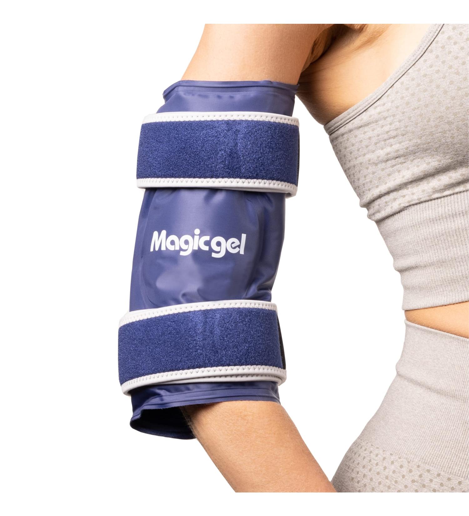 Magic Gel Elbow Ice Pack Wrap | Reusable & Adjustable Arm Sleeve for Cold Compression | Ideal for Pitchers, Tennis & Baseball Players | Men & Women | Easy to Freeze | Blue - Buy Online on GoSupps.com