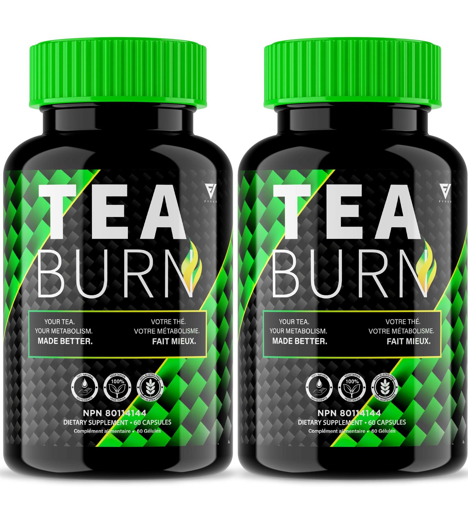(2 Pack) Tea Burn Green Tea Supplement TeaBurn Capsules Tea Burn Add to Tea Supplement Green Tea Energy Support Supplement Women Men TeaBurn Maximum Strength Advanced Capsule Formula (120 Capsules) - Buy Online on GoSupps.com