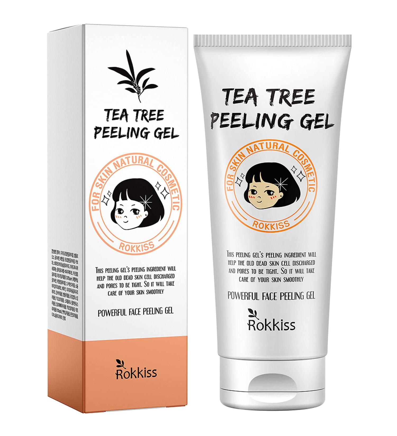 Rokkiss Tea Tree Peeling Gel 4.05 oz - Gentle Korean Face Exfoliator for All Skin Types - Buy Online on GoSupps.com