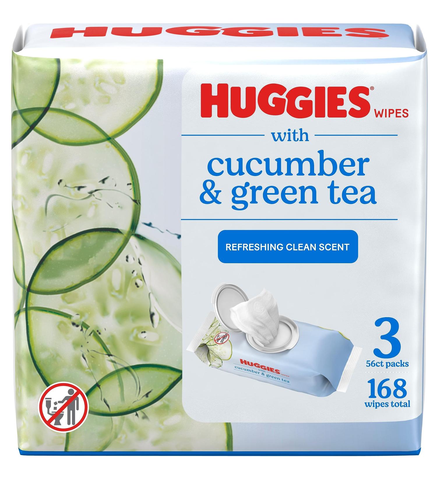 HUGGIES Refreshing Clean Scented Baby Wipes Hypoallergenic 3 Disposable Flip-top Packs (168 Total Wipes) Scented 3 count (Pack of 1) - Buy Online on GoSupps.com