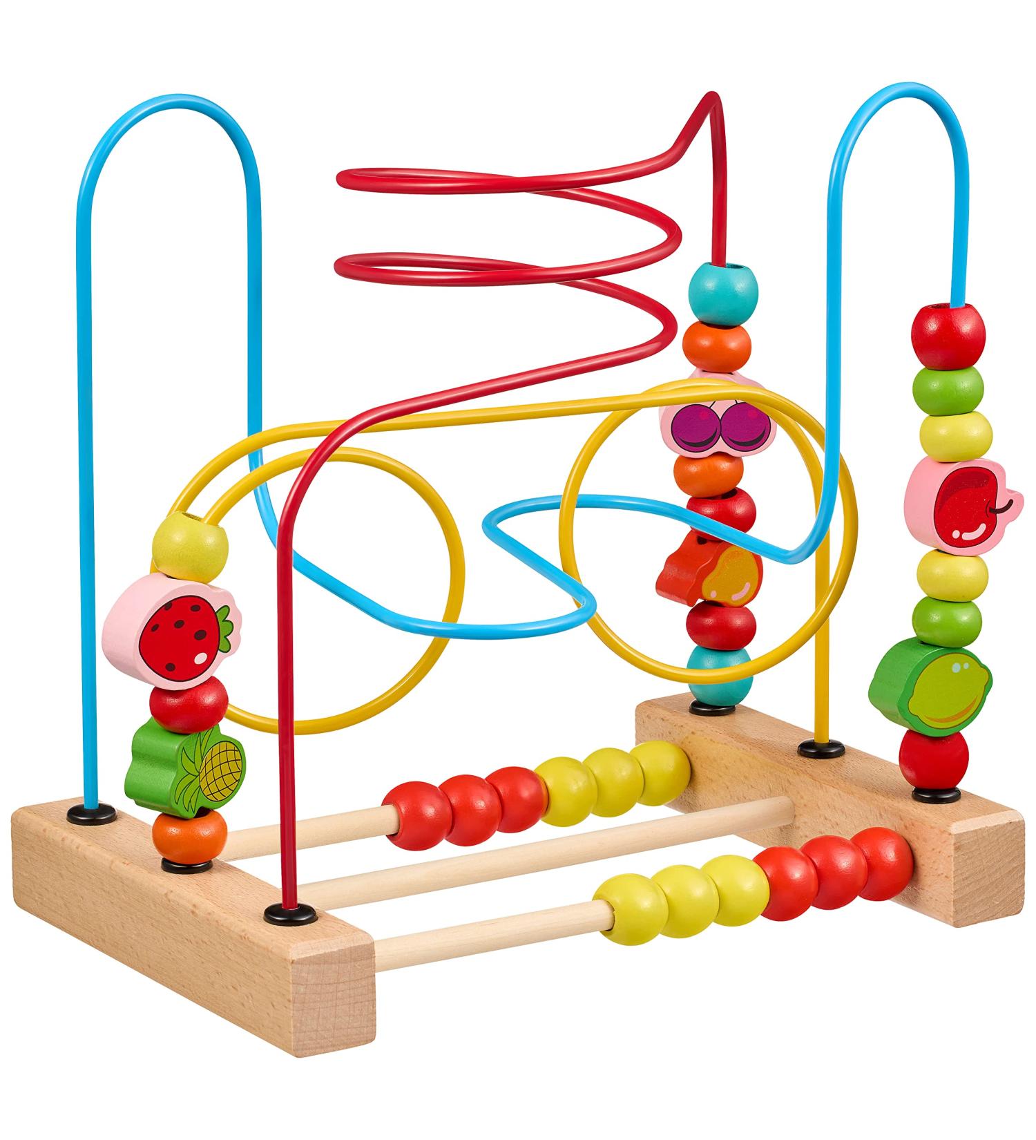Buy Balinco MOTOR SKILLS LOOP - Wooden Toy Bead Labyrinth with Fruit Elements & Bead Slider | Ideal Baby Toy for 6 Months+ - Buy Online on GoSupps.com