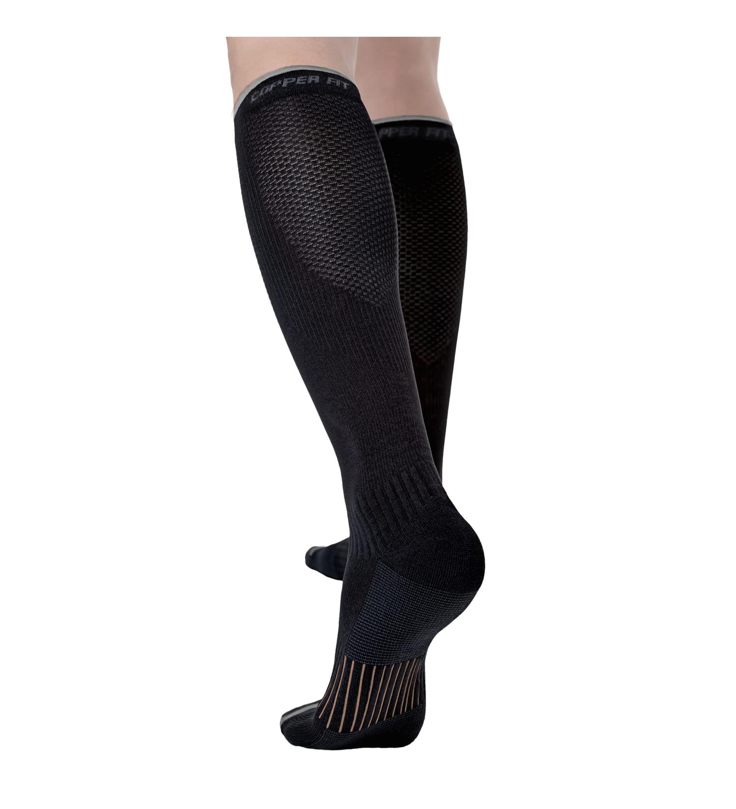 Copper Fit Energy Knee High Compression Socks - Black 4XL-5XL | Unisex Easy-On/Easy-Off | Comfort and Support - Buy Online on GoSupps.com