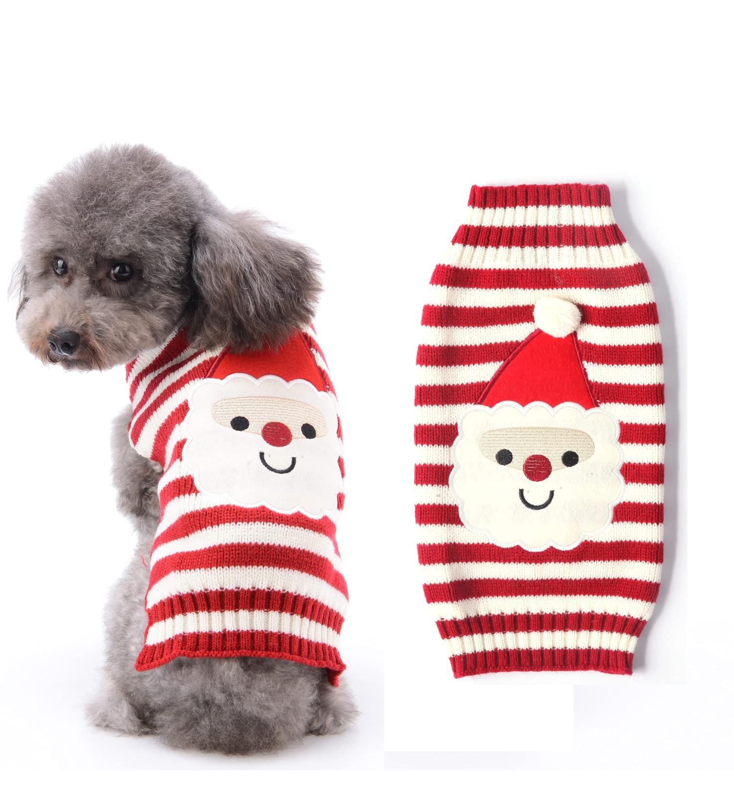 Hrttsy Christmas Dog Sweater Warm Winter Pullover for Small to Large Dogs & Cats | Santa Claus Pet Costume - Buy Online on GoSupps.com