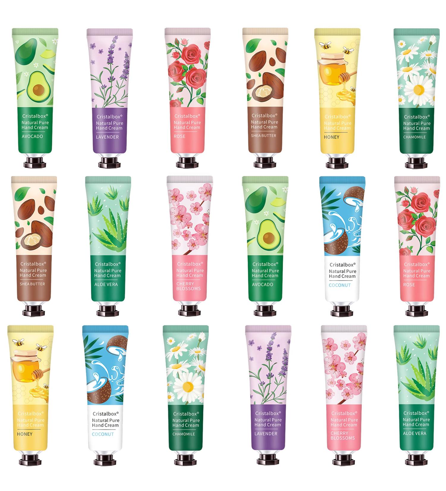 18 Pack Hand Cream Gift Set with Shea Butter - Mini Travel Size Lotion for Dry Cracked Hands - Moisturizing Lotion Gift for Women - Perfect Bulk Gift for Wife, Girlfriend, Mother - 30g - Buy Online on GoSupps.com