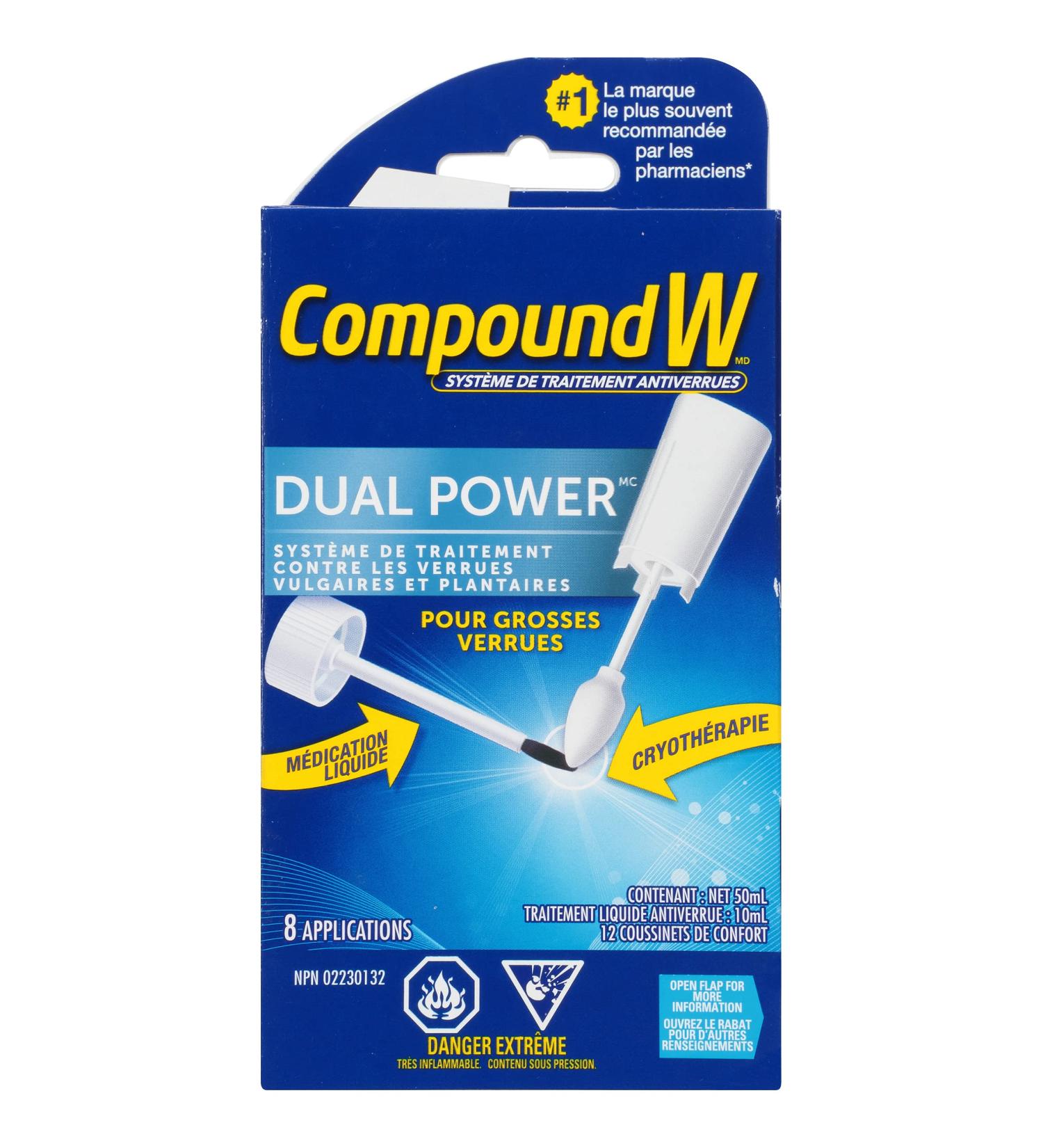 Compound W Dual Power Wart Remover System - 8 Count - For Treatment & Removal of Common Warts and Plantar Warts Effective Wart Removal - Buy Online on GoSupps.com