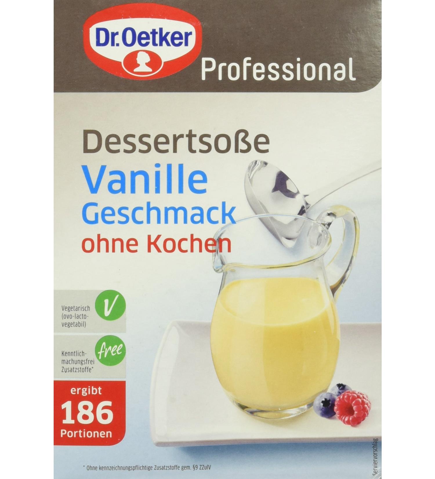 Dr. Oetker Professional Vanilla Dessert Sauce Powder - No Cooking 1kg Pack | International Shipping - Buy Online on GoSupps.com