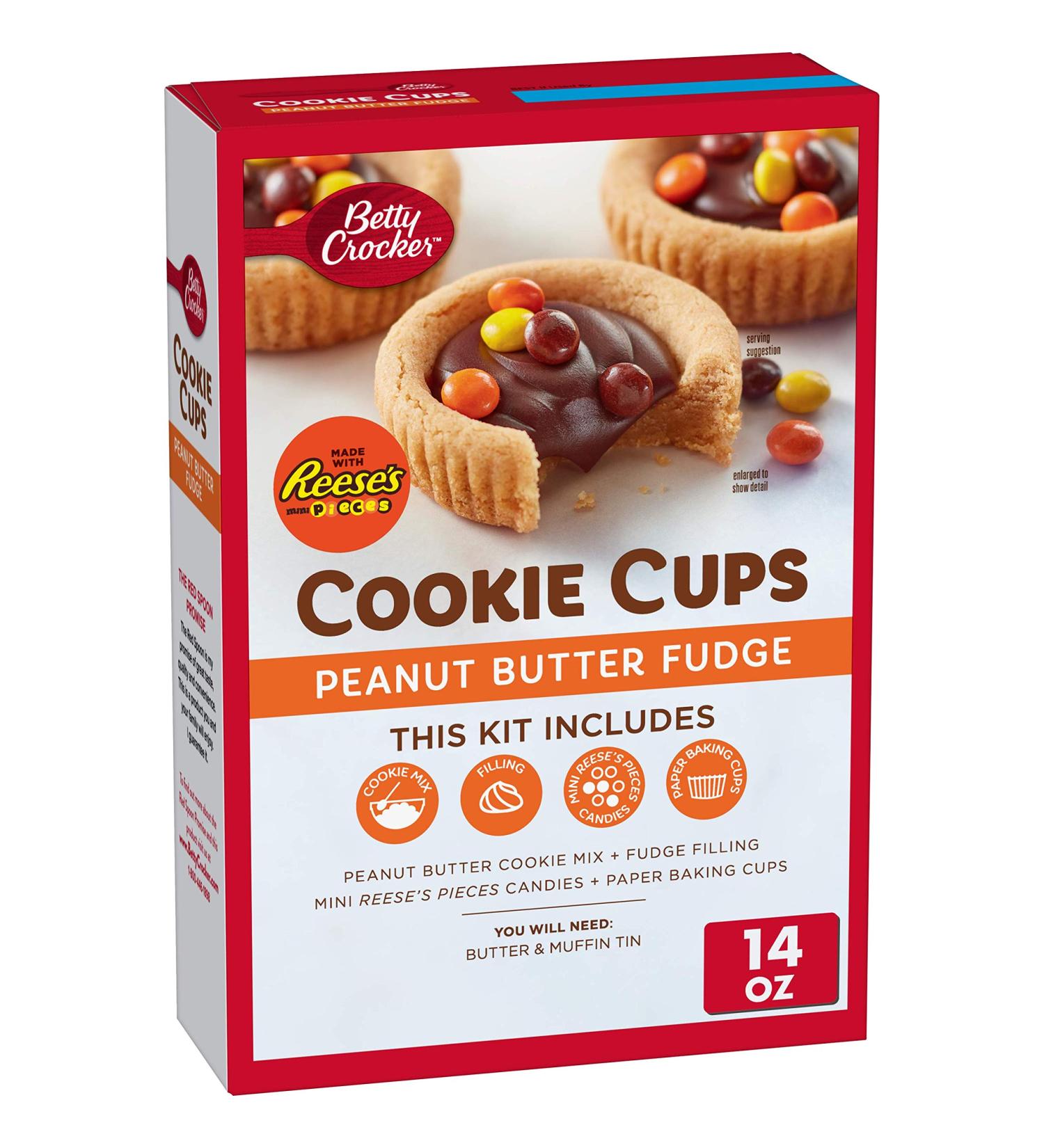 Betty Crocker Peanut Butter Fudge Cookie Cups 14 oz - Delicious and Decadent Treat - Buy Online on GoSupps.com