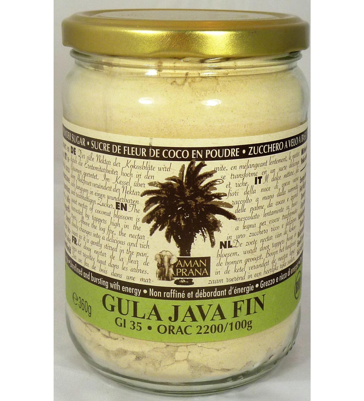 Aman Prana Gula Java Fin 360g - Premium Organic Coconut Sugar for Healthy Baking & Cooking - Buy Online on GoSupps.com