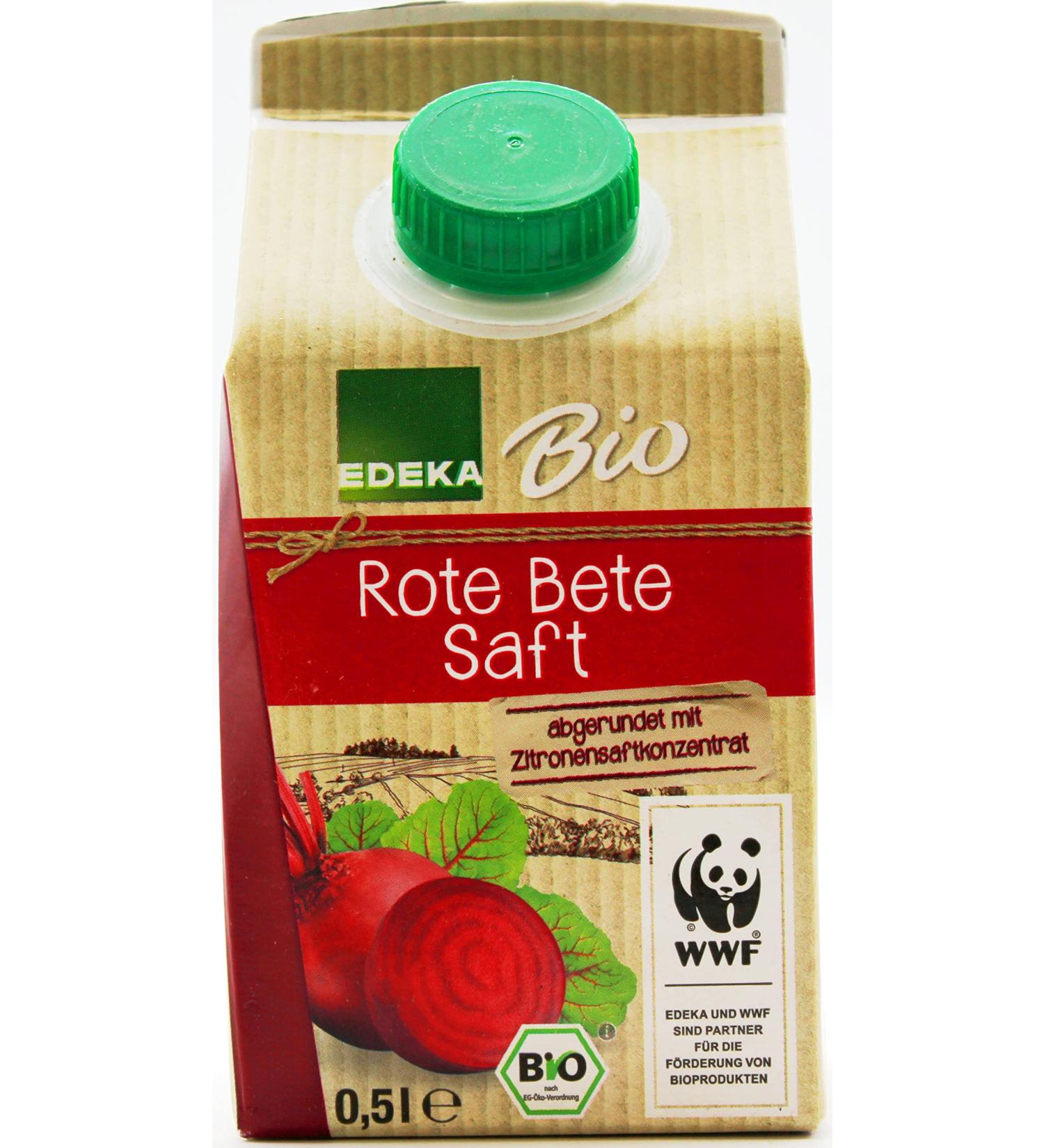 Edeka Organic Beetroot Juice - Pack of 8 (8 x 0.5 L) | Premium Quality International Shipping - Buy Online on GoSupps.com
