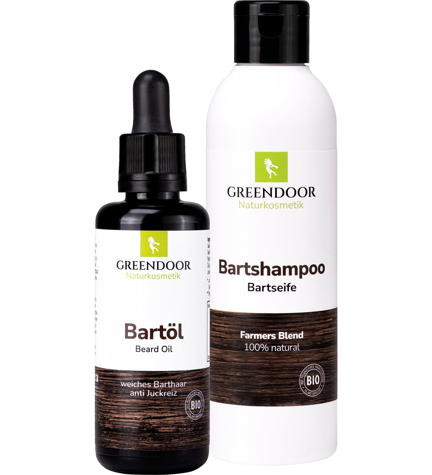 Greenendoor Beard Care Set - Vegan Bio Beard Oil & Natural Soap | Perfect Gifts for Full Beards - Buy Online on GoSupps.com