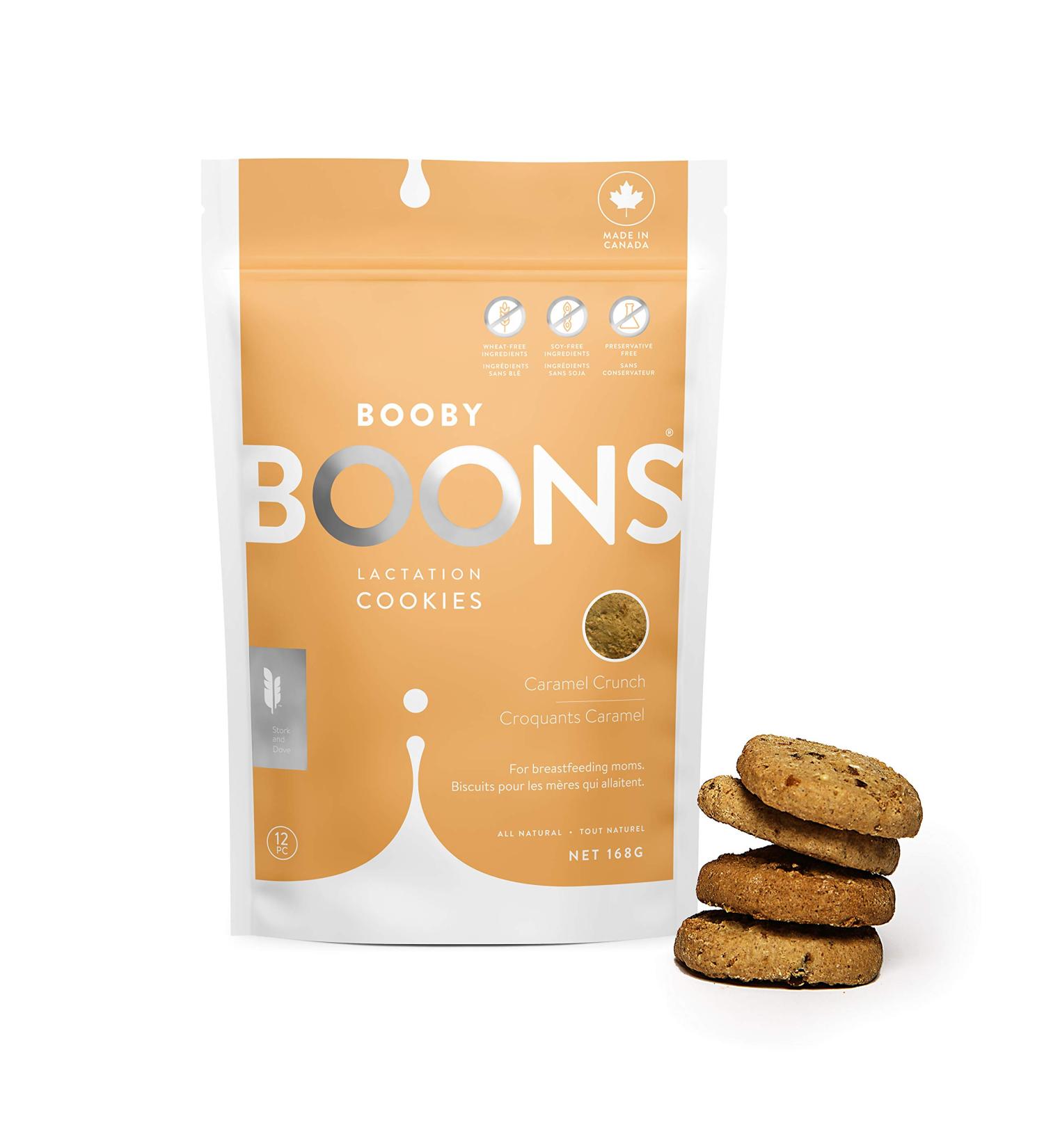 Booby Boons Lactation Cookies Caramel Crunch 168g bag - Buy Online on GoSupps.com