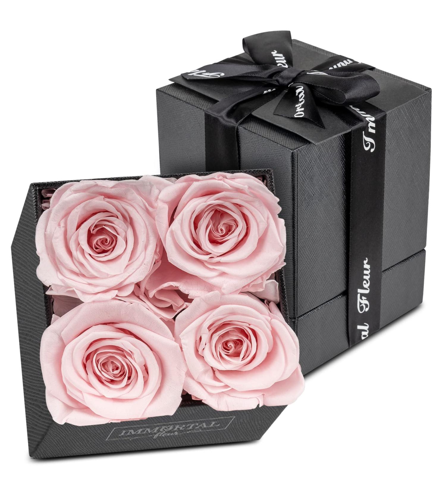 Immortal Fleur Preserved Roses in Box | Real Forever Flowers for Delivery | Mom Birthday Gift | Sympathy Flowers - Buy Online on GoSupps.com