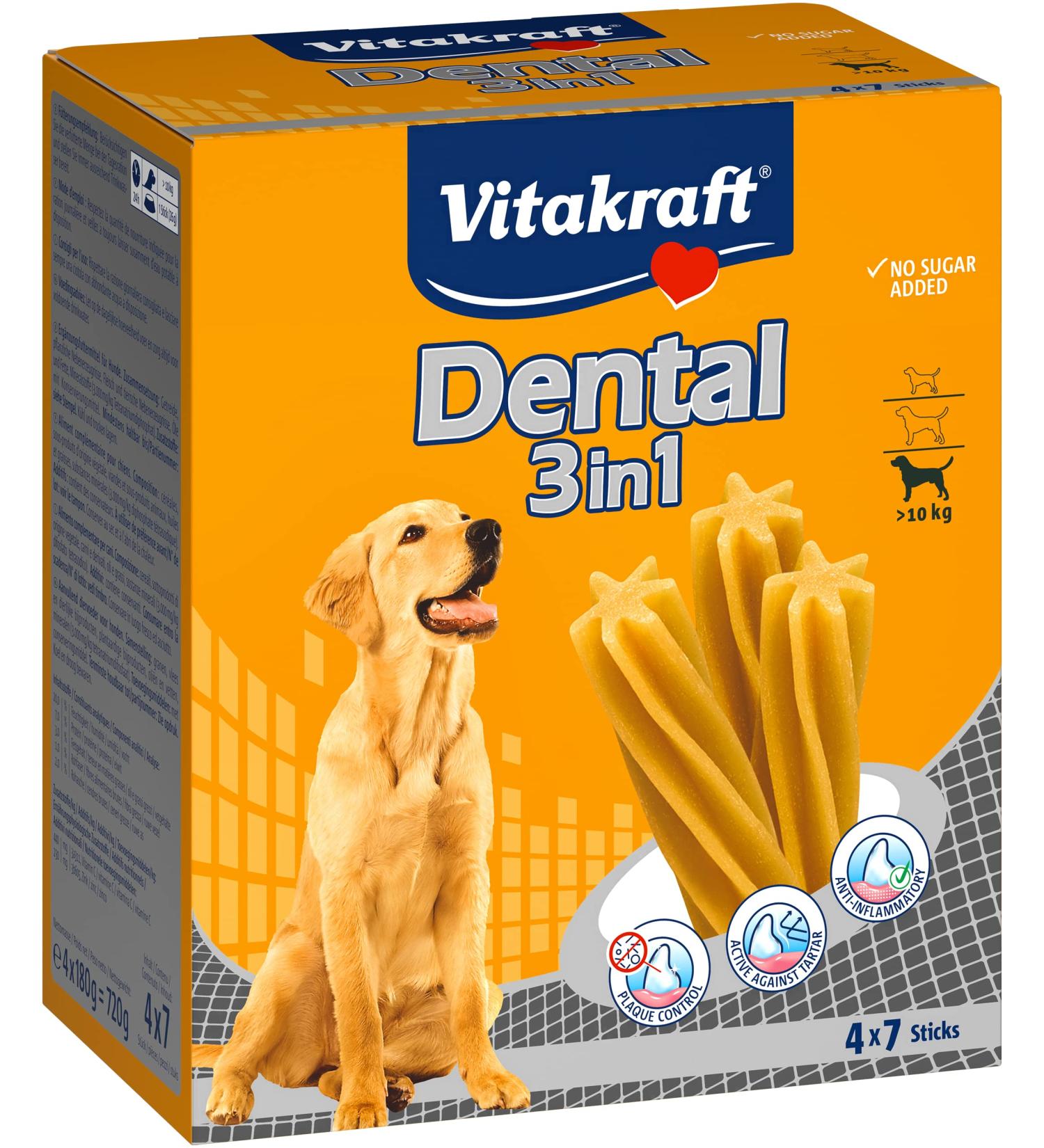 Vitakraft Dog Dental Care Snack Multipack 3in1 for Medium Dogs - 720g | Best Dental Treats for Oral Health - Buy Online on GoSupps.com