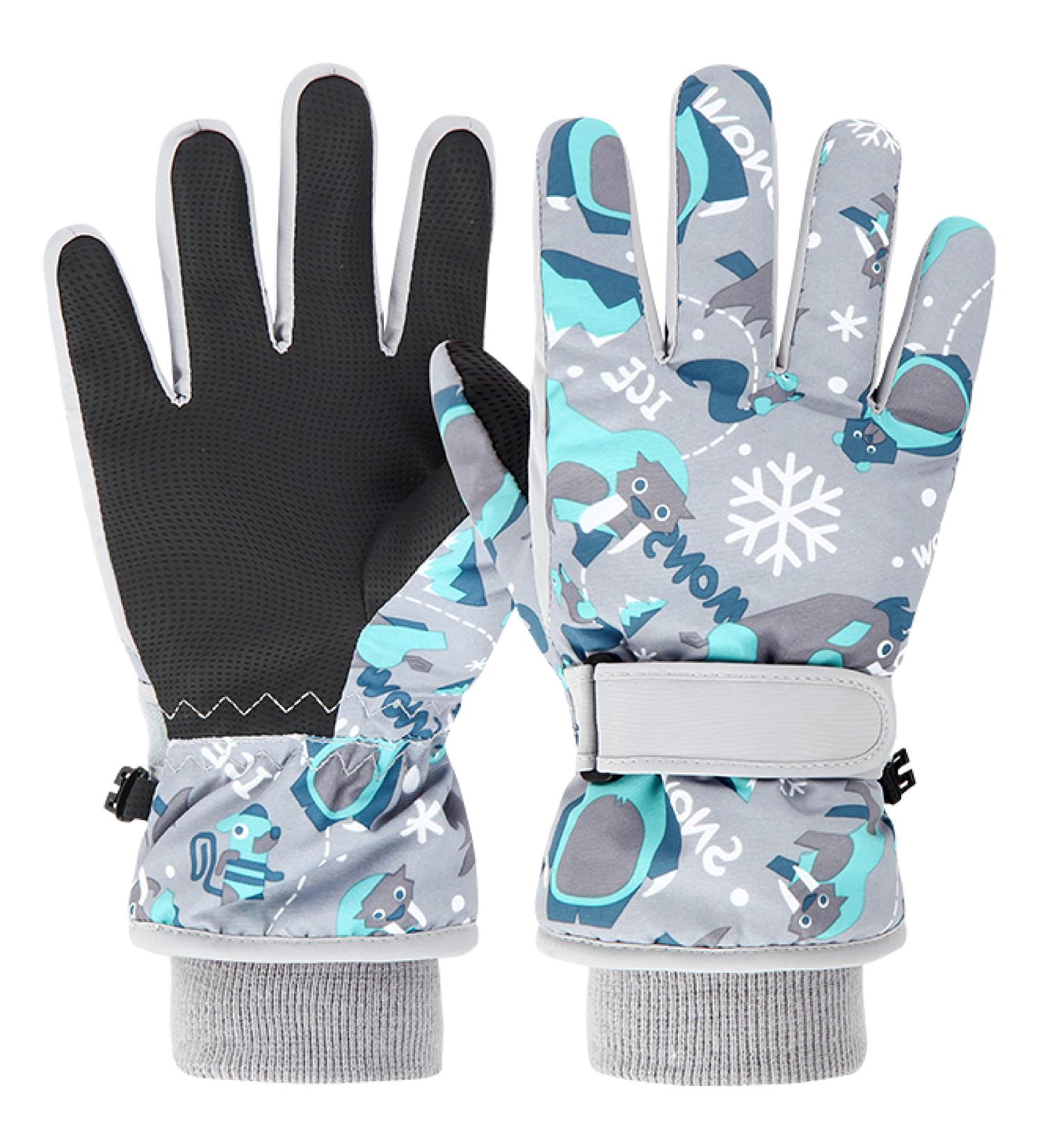 Azarxis Kids Winter Warm Gloves - Grey, 9-13 Years - Windproof Thermal Gloves for Boys & Girls - Buy Online on GoSupps.com