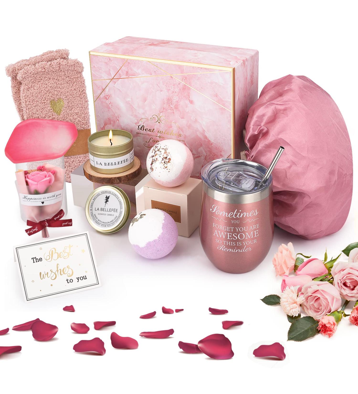 Birthday Gifts for Women Get Well Soon Gifts for Women Gifts for Mom Spa Gift Box Basket For Her Sister Best Friend Wife Mother Girlfriend Coworker  - Buy Online on GoSupps.com