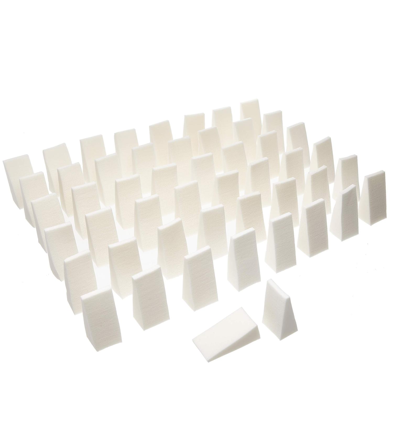 50x Triangular Makeup Blender Sponges - Latex Foundation Applicators | Washable Cosmetics Sponges by Fantasia - Perfect for Cream & Liquid - Buy Online on GoSupps.com