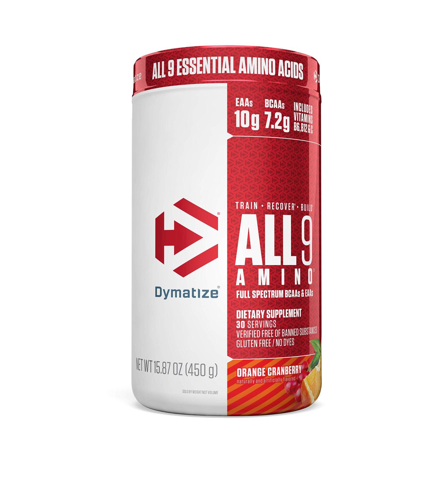 Dymatize All 9 Amino - Orange Cranberry | 30 Servings - Essential Amino Acids for Muscle Recovery - Buy Online on GoSupps.com